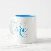Blue Quarantine Love and Care Mok (Voorkant links)