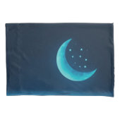 Blue Quarter Moon en Mountains | Proefcase Kussensloop (Voorkant-Links)