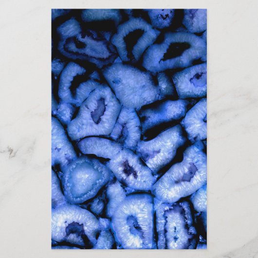 Blue Quartz Agate Geodes Briefpapier (Voorkant)