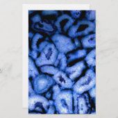 Blue Quartz Agate Geodes Briefpapier (Voorkant / Achterkant)