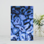 Blue Quartz Agate Geodes Briefpapier (Staand voorkant)