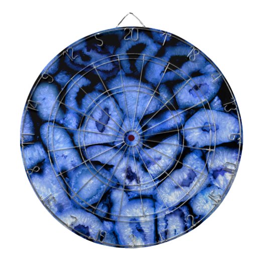 Blue Quartz Agate Geodes Dartbord (Voorkant)