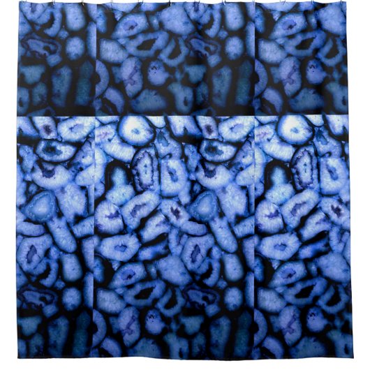 Blue Quartz Agate Geodes Douchegordijn (Voorkant)