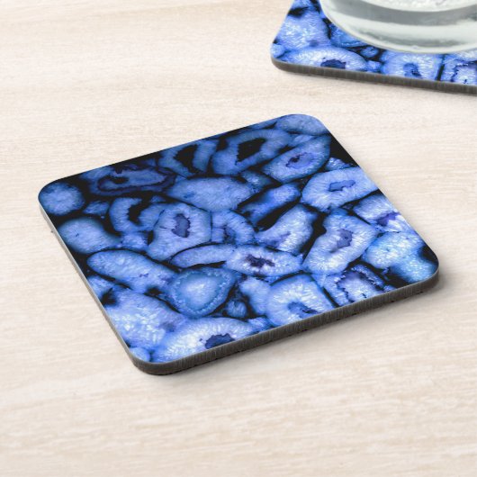 Blue Quartz Agate Geodes Drankjes Onderzetter (Linkerzijde)