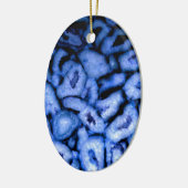 Blue Quartz Agate Geodes Keramisch Ornament (Links)