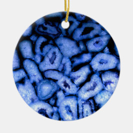 Blue Quartz Agate Geodes Keramisch Ornament