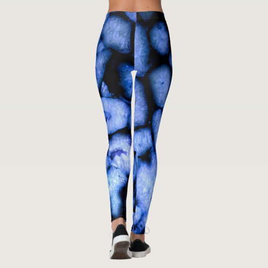 Blue Quartz Agate Geodes Leggings (Achterkant)