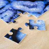 Blue Quartz Agate Geodes Legpuzzel (Zijkant)