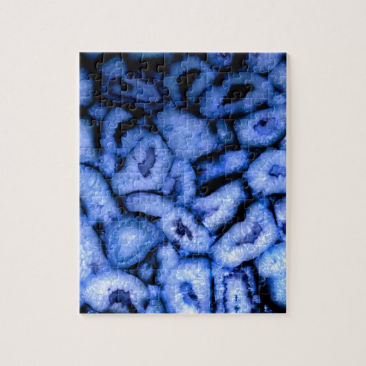 Blue Quartz Agate Geodes Legpuzzel (Verticaal)