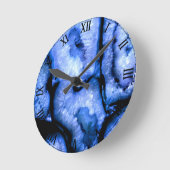 Blue Quartz Agate Geodes Ronde Klok (Hoek)