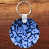 Blue Quartz Agate Geodes Sleutelhanger (Voorkant)
