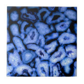 Blue Quartz Agate Geodes Tegeltje (Voorkant)