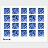 Blue Quartz Agate Geodes Vierkante Sticker (Vel)