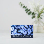 Blue Quartz Agate Geodes Visitekaartje (Staand voorkant)