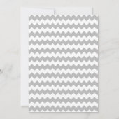 Blue Quatrefoil Chevron Birthday Uitnodiging (Achterkant)