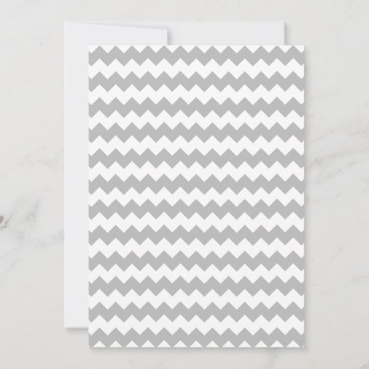 Blue Quatrefoil Chevron Birthday Uitnodiging (Achterkant)