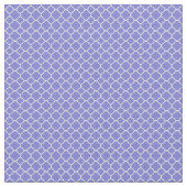 Blue Quatrefoil Geometric Pattern Stof (Close Up)