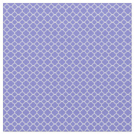 Blue Quatrefoil Geometric Pattern Stof