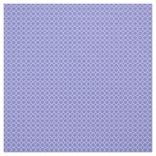 Blue Quatrefoil Geometric Pattern Stof (Swatch)