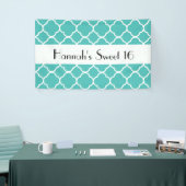 Blue Quatrefoil, Moroccan Trellis, Sweet 16 Spandoek (Beurs)