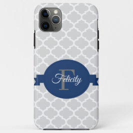 Blue Quatrefoil op maat gemaakt Case-Mate iPhone Case