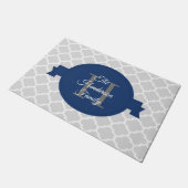 Blue Quatrefoil op maat gemaakt Deurmat (Schuin)