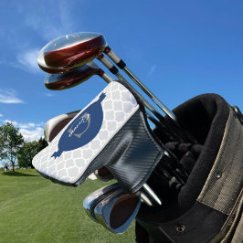 Blue Quatrefoil op maat gemaakt Golfheadcover