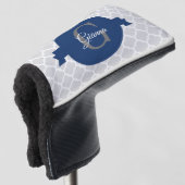 Blue Quatrefoil op maat gemaakt Golfheadcover (3/4 voorkant)