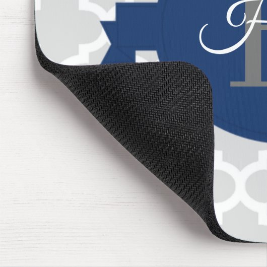 Blue Quatrefoil op maat gemaakt Muismat (Hoek)