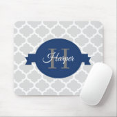 Blue Quatrefoil op maat gemaakt Muismat (Met muis)