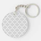 Blue Quatrefoil op maat gemaakt Sleutelhanger (Achterkant)