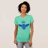 Blue Queen Bee Logo... ben jij een bijenkoningin? T-shirt (Voorkant volledig)