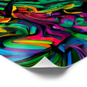 Blue Queen Rainbow Schattige Haar Zwart Melanine A Perfect Poster (Hoek)