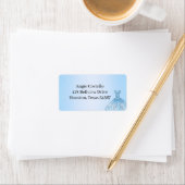 Blue Quenceanera Return address labels (Insitu)