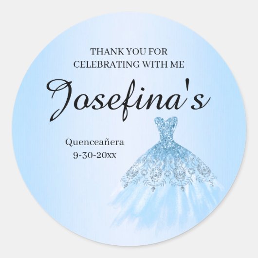 Blue Quenceanera Stickers (Voorkant)
