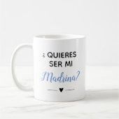 Blue Quieres Ser Mi Madrina Godmoeder Voorstel Koffiemok (Links)