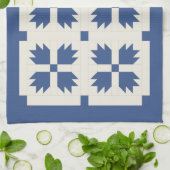 Blue Quilt Print Kitchen Towel Theedoek (Gevouwen)
