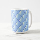 Blue Quilted Diamond Pattern Koffiemok (Voorkant rechts)