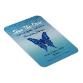 Blue Quinceanera Birthday Save the Date Magneet (Rechterzijde)
