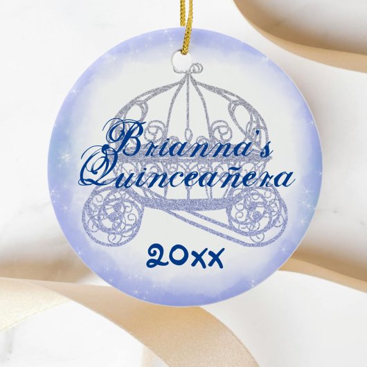 Blue Quinceanera Keepomwille Kerstversiering Keramisch Ornament