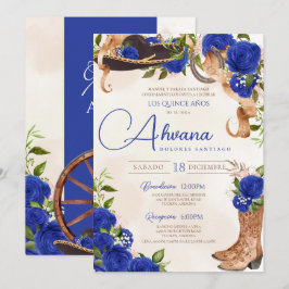 Blue Quinceanera Rozen Charro Western Kaart