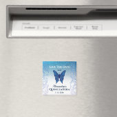 Blue Quinceanera Save the Date Invitation Magneet (Insitu (Vaatwasser))