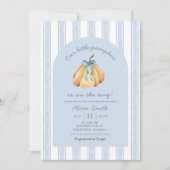 Blue Quirky Pumpkin Boy Baby shower Kaart (Voorkant)