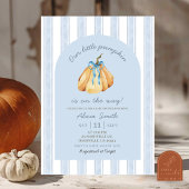 Blue Quirky Pumpkin Boy Baby shower Kaart