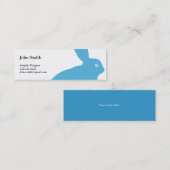 Blue Rabbit Graphic Designer Mini Visitekaartje (Voorkant / Achterkant)