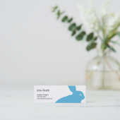 Blue Rabbit Graphic Designer Mini Visitekaartje (Staand voorkant)