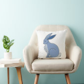Blue Rabbit Kussen (Stoel)