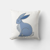 Blue Rabbit Kussen (Voorkant)