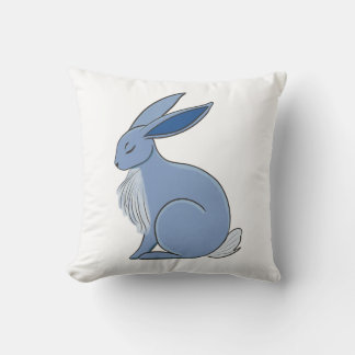 Blue Rabbit Kussen