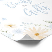 Blue Rabbit Somebunny Baby shower Boeken en gesche Poster (Hoek)